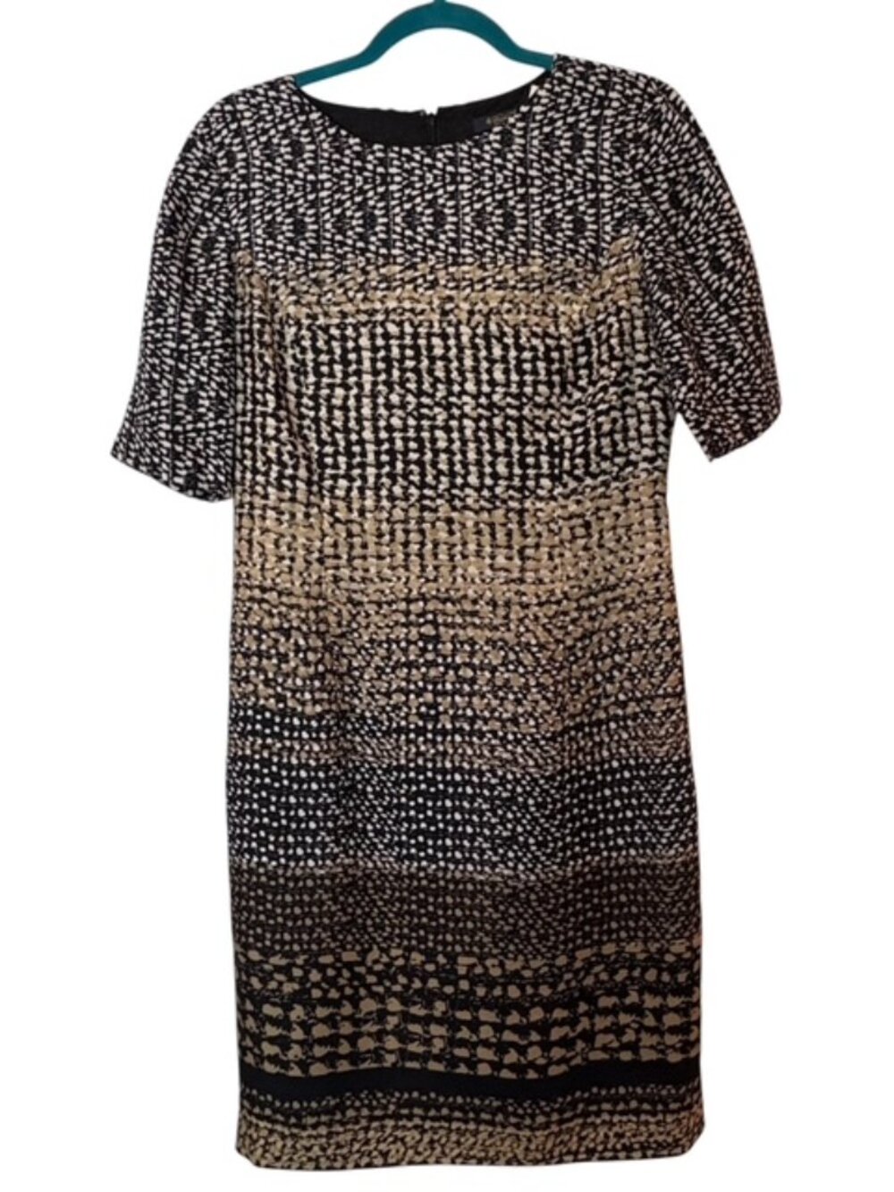 Brooks Brothers women's  Black/Gold Italian Silk Dress size 6